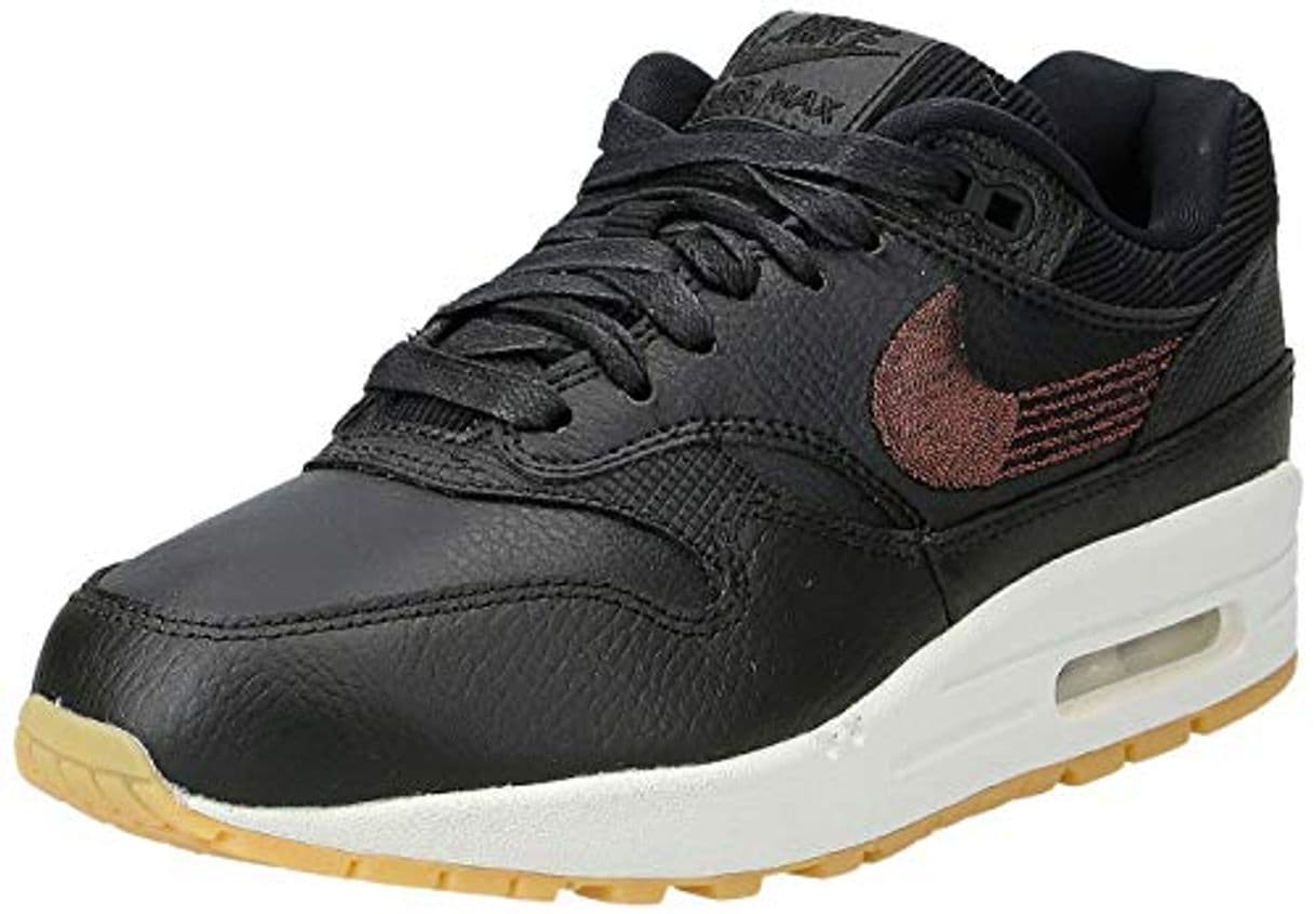 Fashion Nike Wmns Air MAX 1 PRM, Zapatillas de Gimnasia para Mujer, Negro