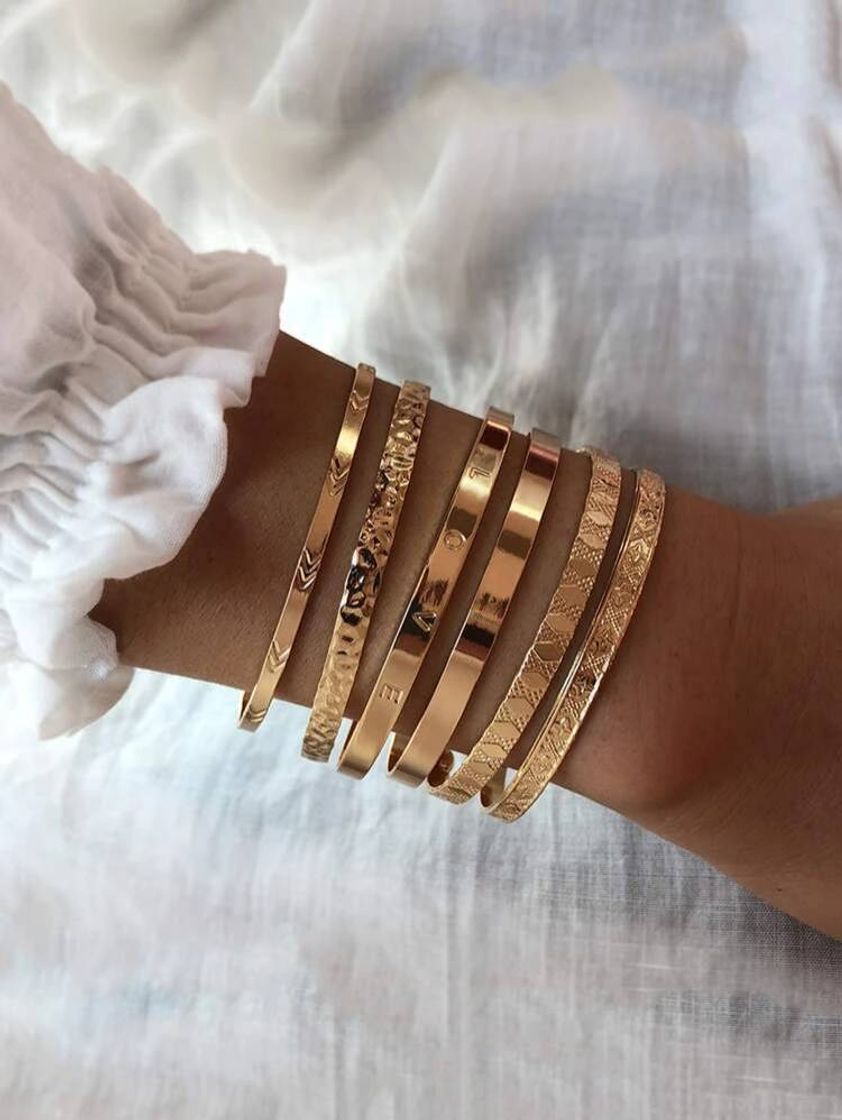 Producto 6pcs Textured Metal Bracelet