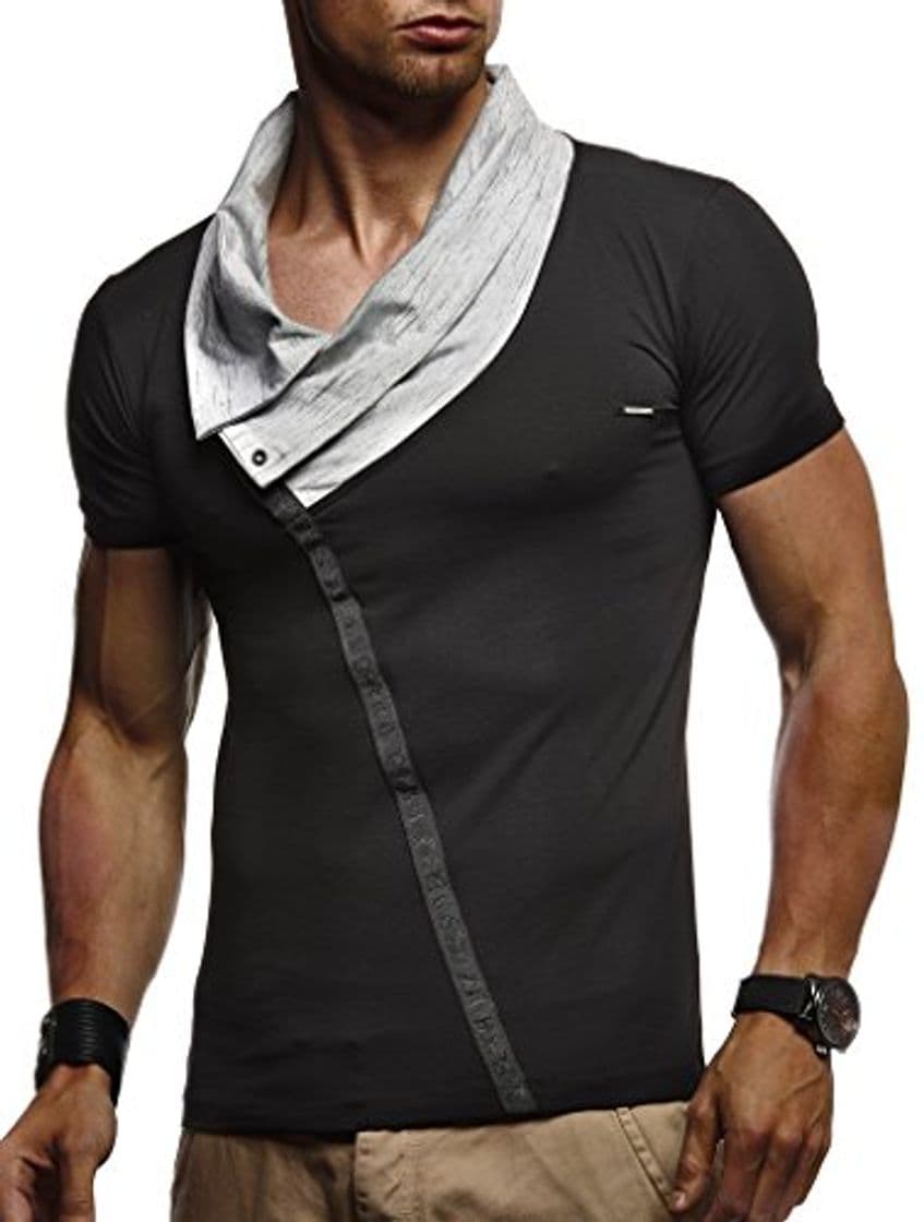 Product Leif Nelson Camiseta de Cuello Alto de los Hombres LN