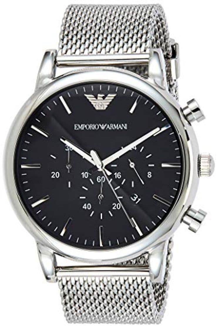 Producto Emporio Armani Reloj Cronógrafo para Hombre de Cuarzo con Correa en Malla de Acero Inoxidable AR1808