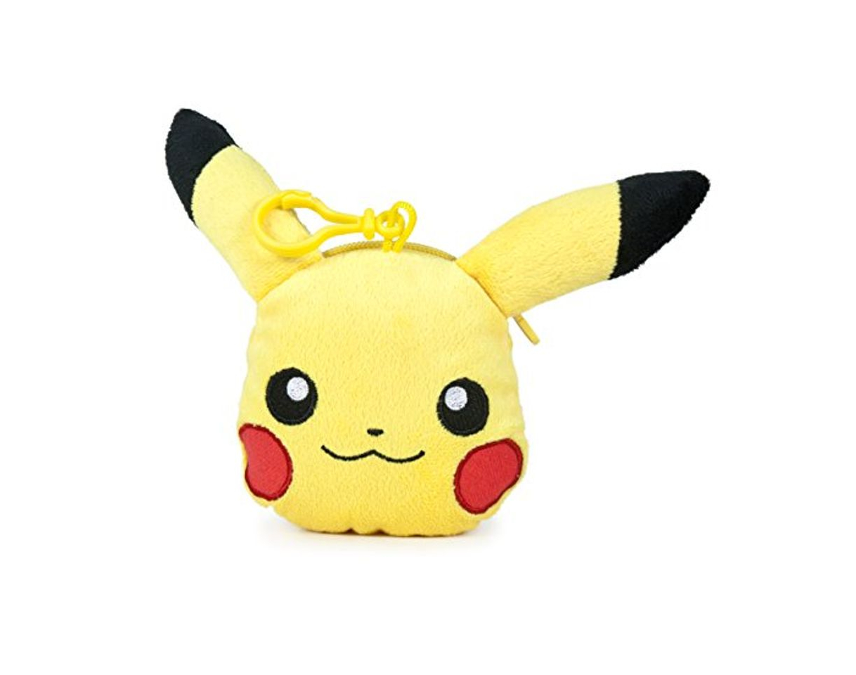 Moda Famosa Softies - Pokèmon Monedero, peluche Pikachu, 12 cm, color amarillo