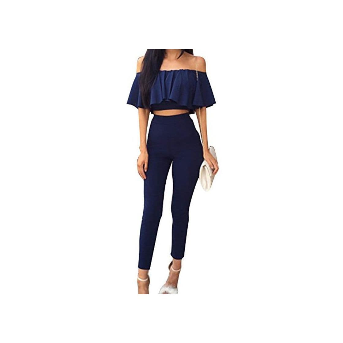 Product Yying Mono Mujer Verano Conjunto Mujeres Jumpsuit Dos Piezas Set de Ropa