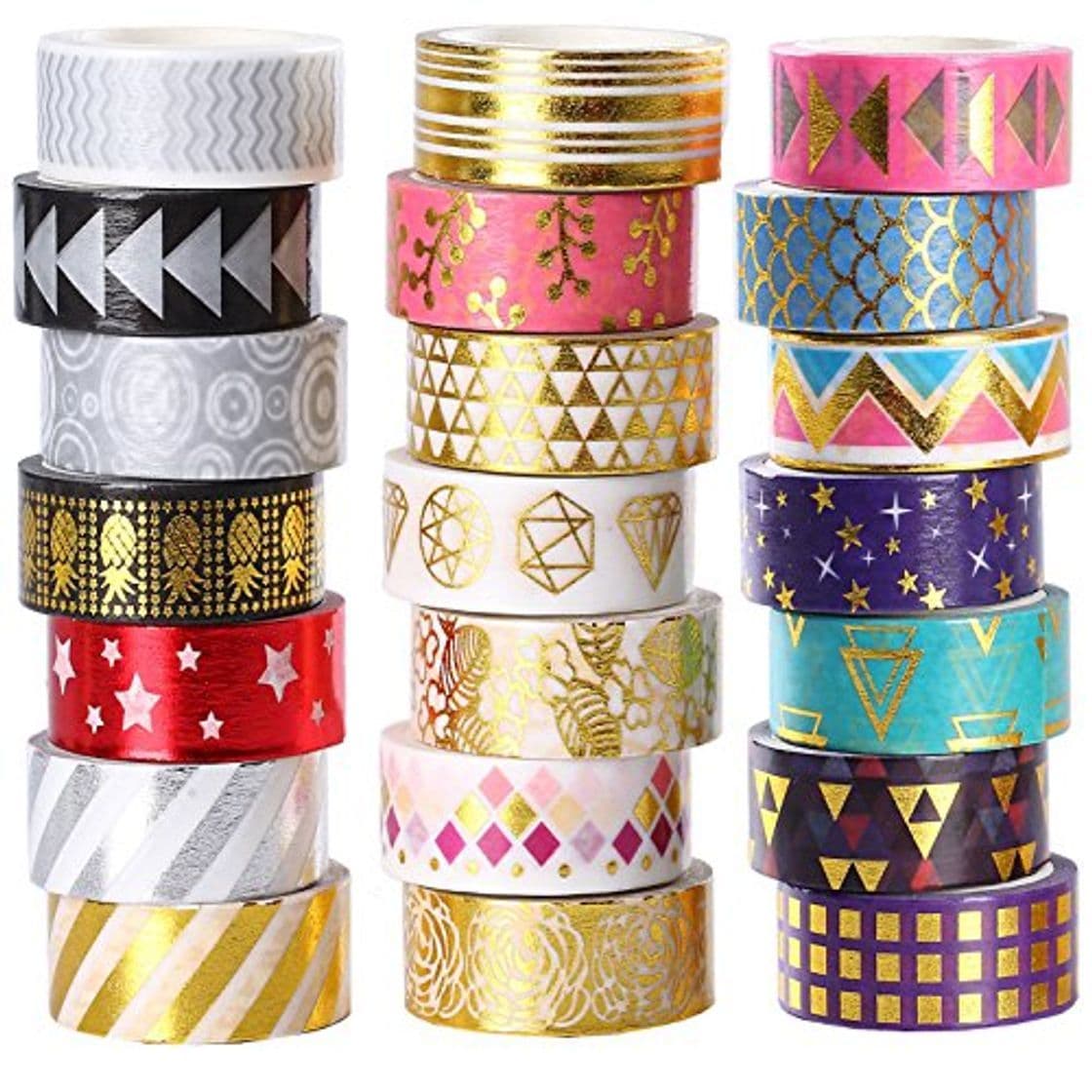 Producto leebee Ensemble de 21 rouleaux de ruban de masquage washi en feuille