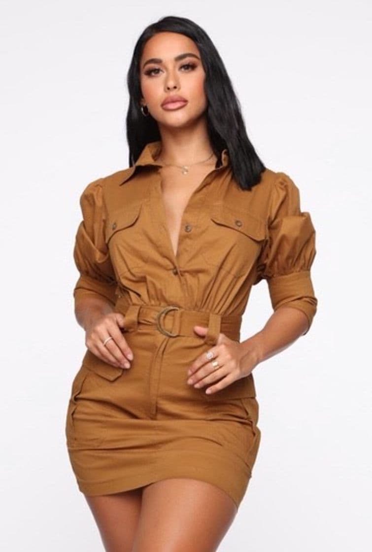 Fashion  Mini Dress - Camel 🤎