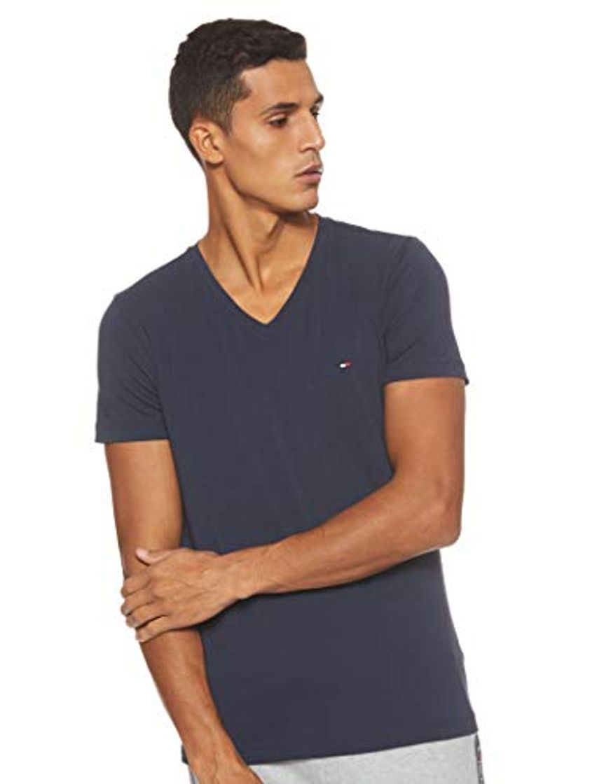 Producto Tommy Hilfiger Core Stretch Slim Vneck tee Camiseta, Azul