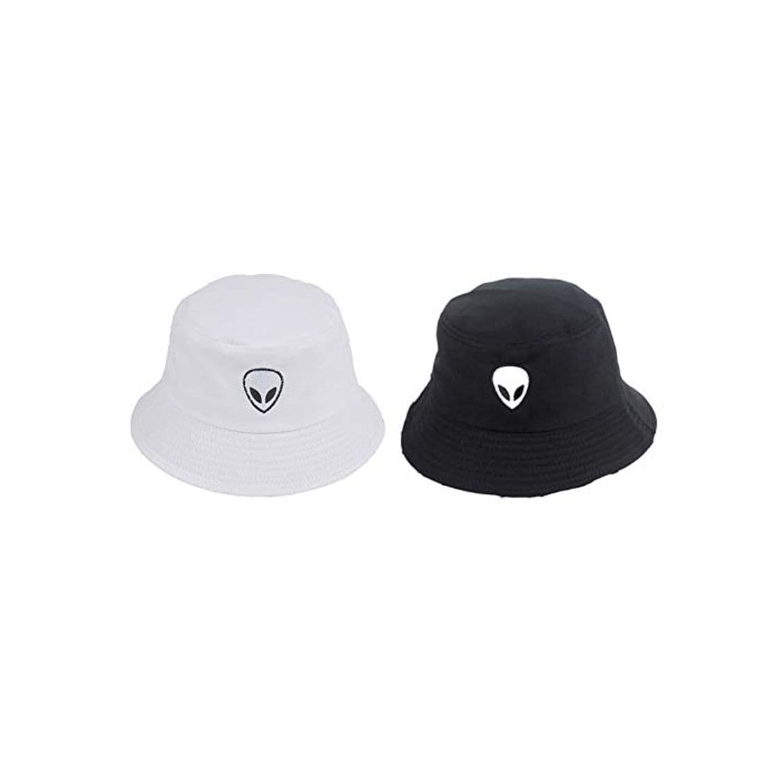 Producto Chutoral Negro Blanco Sólido Alien Bucket Hat Unisex Gorras Hip Hop Hombres