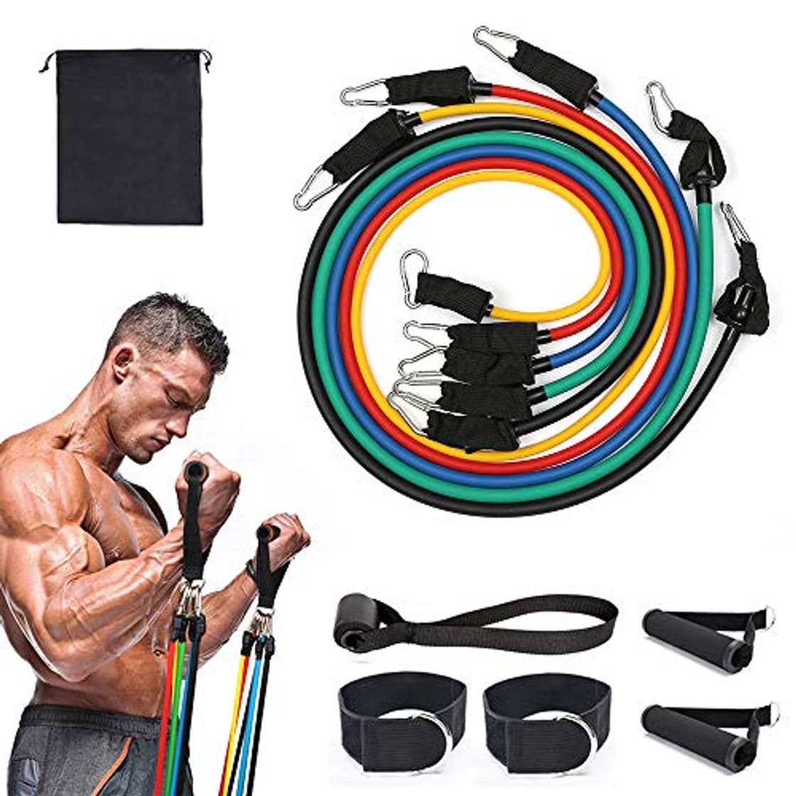 Producto BEFANS - Juego de 11 Bandas de Resistencia para Entrenamiento de Resistencia