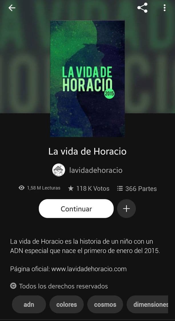 Book La vida de Horacio 