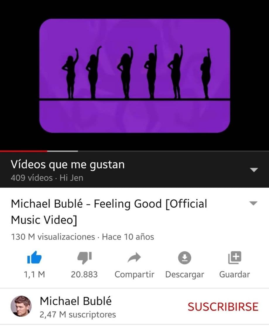 Canción Michael Bublé - Feeling Good [Official Music Video] - YouTube