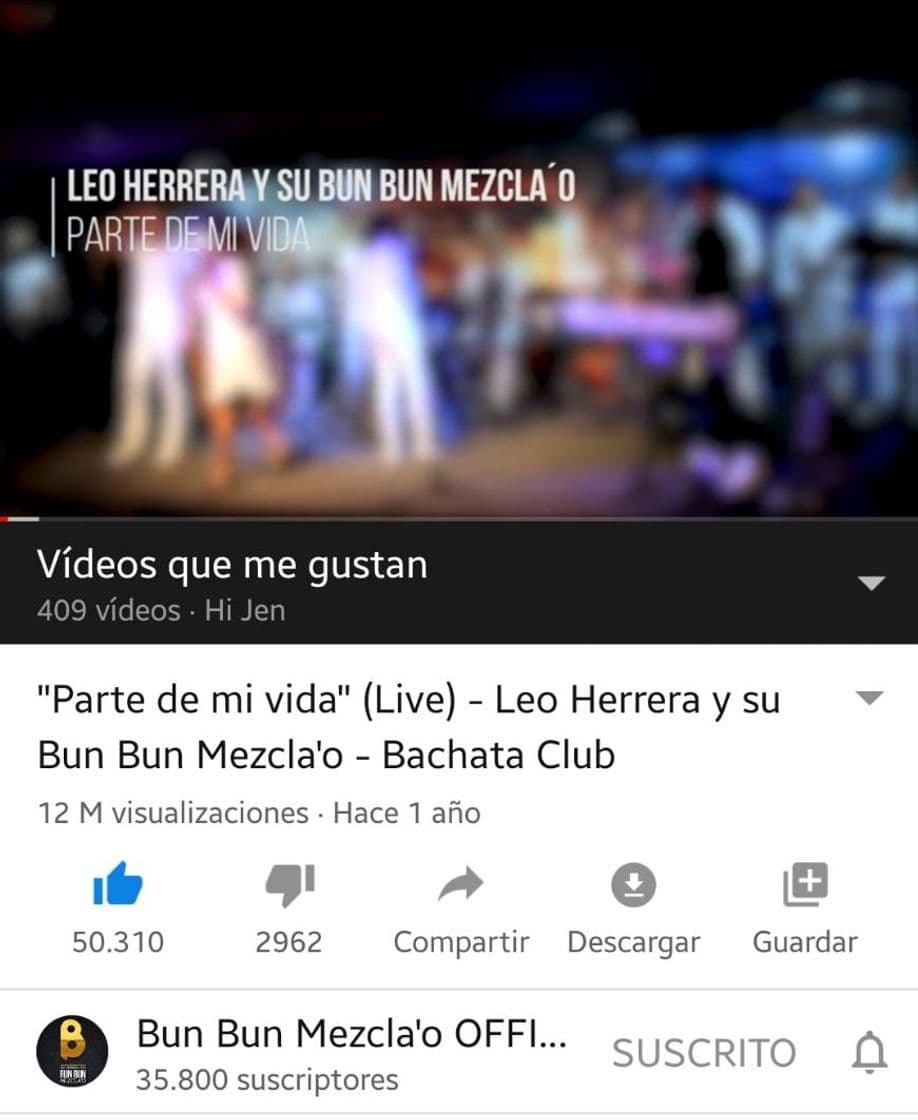 Canción "Parte de mi vida" (Live) - Bachata Club - YouTube