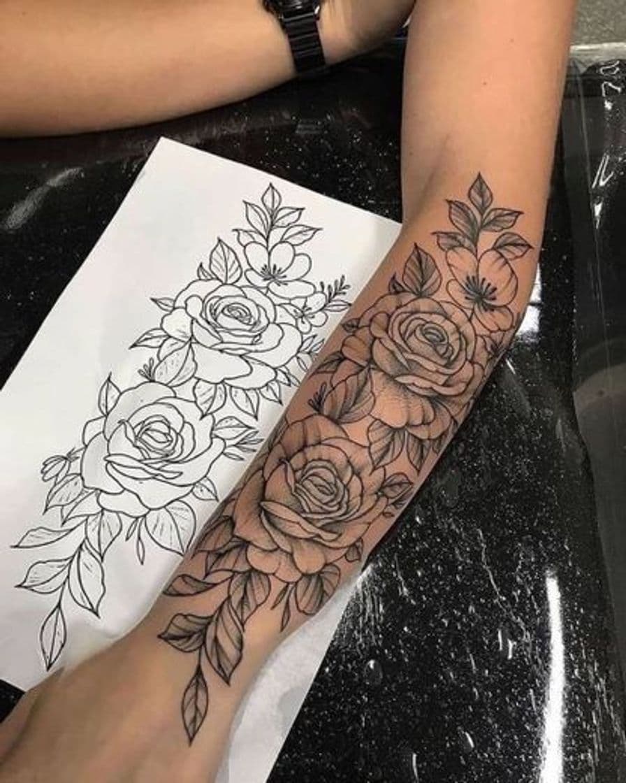 Moda Tatuagem de flores