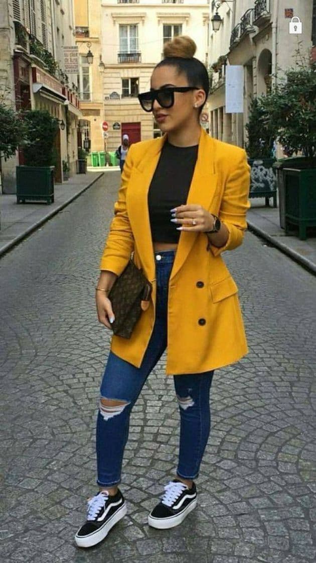 Moda Sobretudo amarelo perfeito 😍