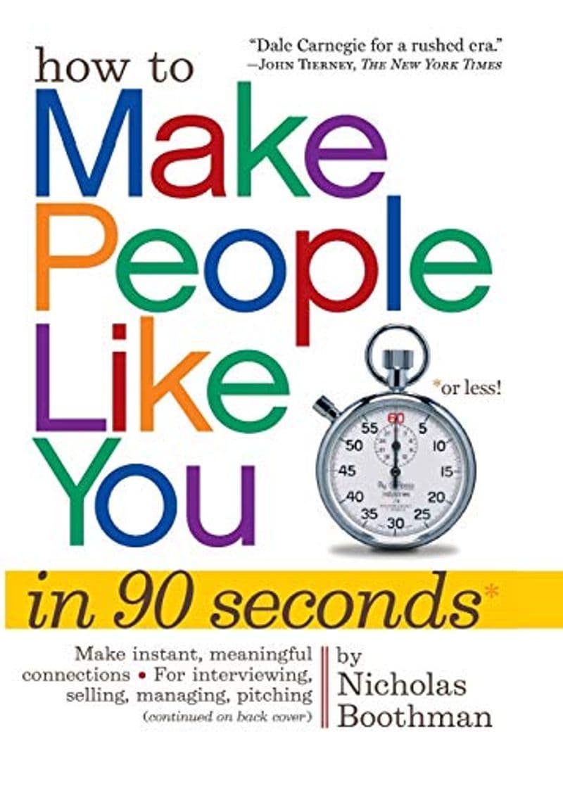 Book How to Make People Like You in 90 Seconds or Less!