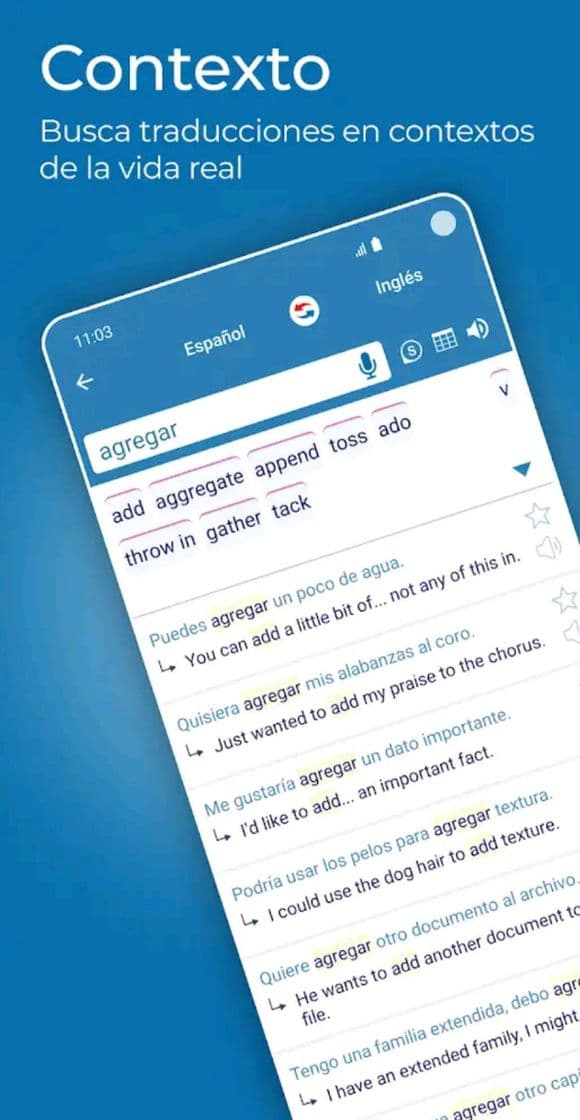 App Traductor, diccionario.