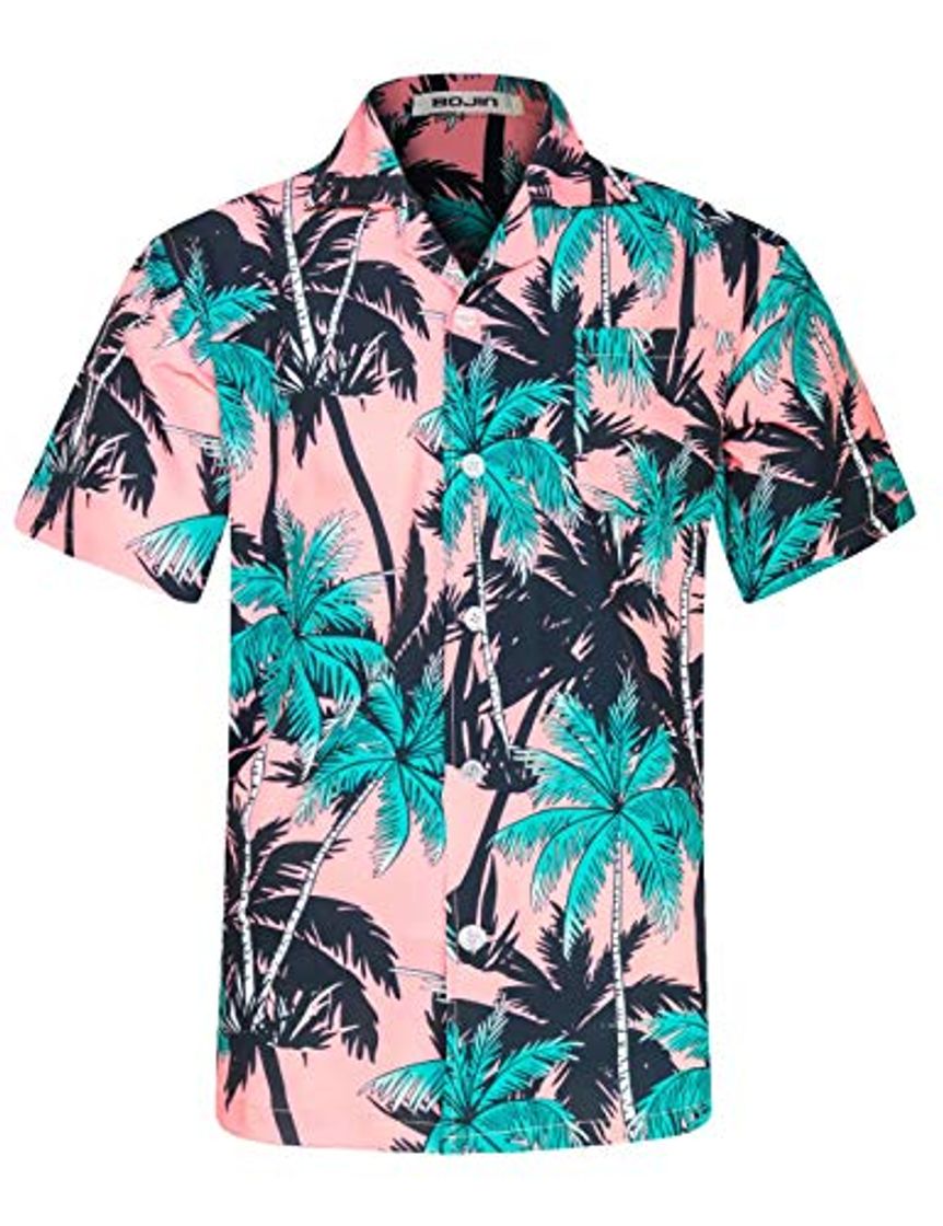 Product BOJIN - Camisa de playa de manga corta para hombre, diseño de