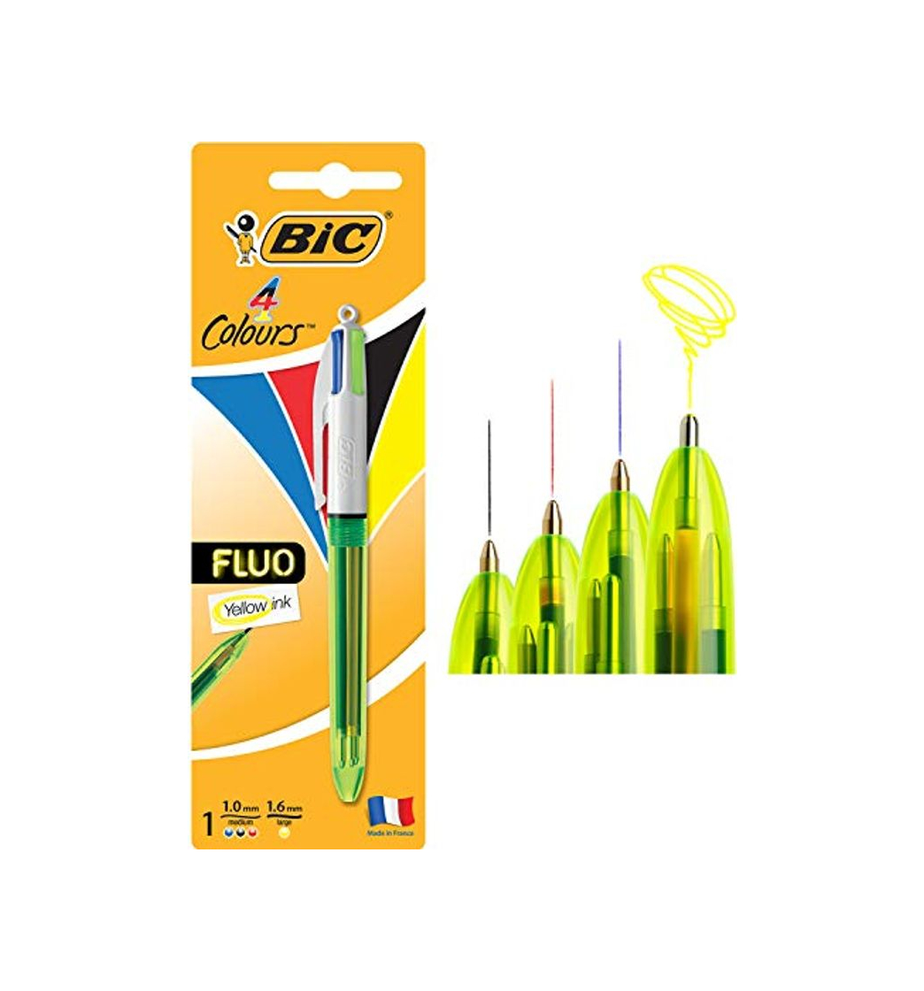 Producto BIC 4 colores Fluo bolígrafos Retráctiles - Tinta Negra