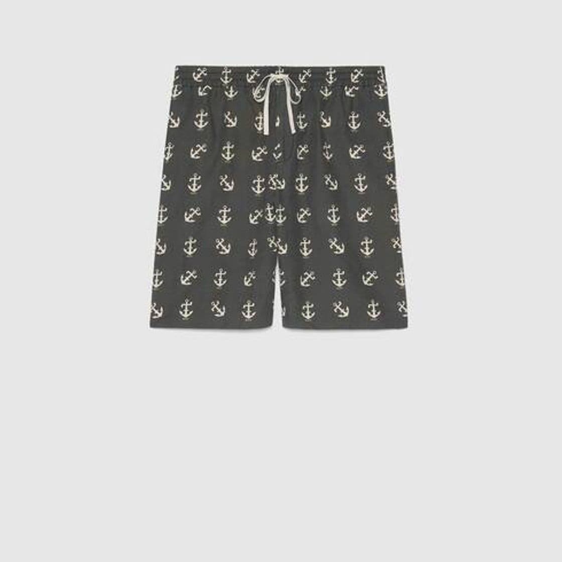 Fashion Short de lino con estampado de ancla Gucci