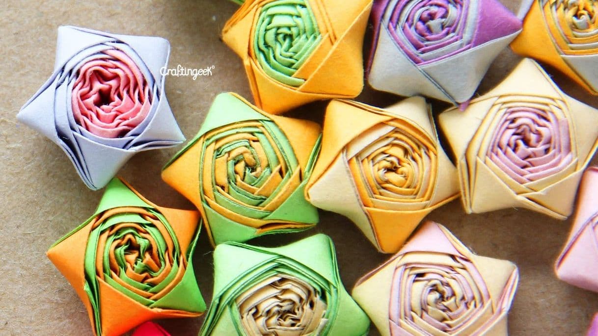 Moda Estrellitas espiral, 100% ORIGAMI💜👌