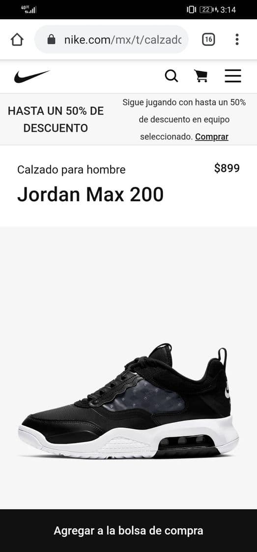 Moda Jordan Max 200 A un tercio de su precio original 899