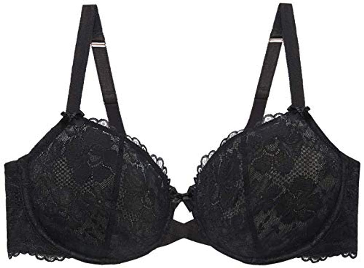 Product Savage X Fenty Floral Lace Convertible T-Shirt Bra, Sujetador para Mujer, Negro