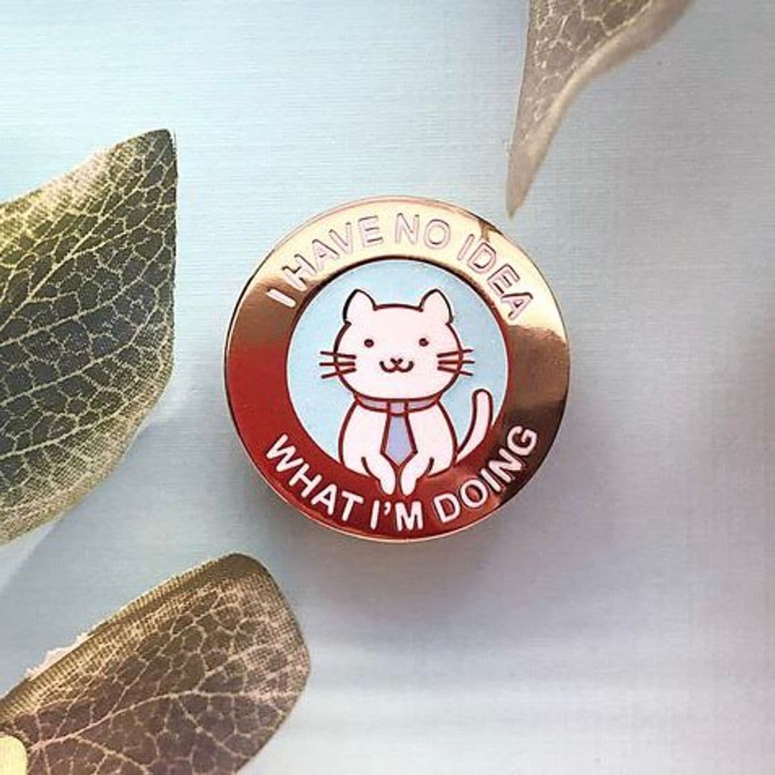 Producto I Have No Idea What I'm Doing Office Cat Enamel Pin