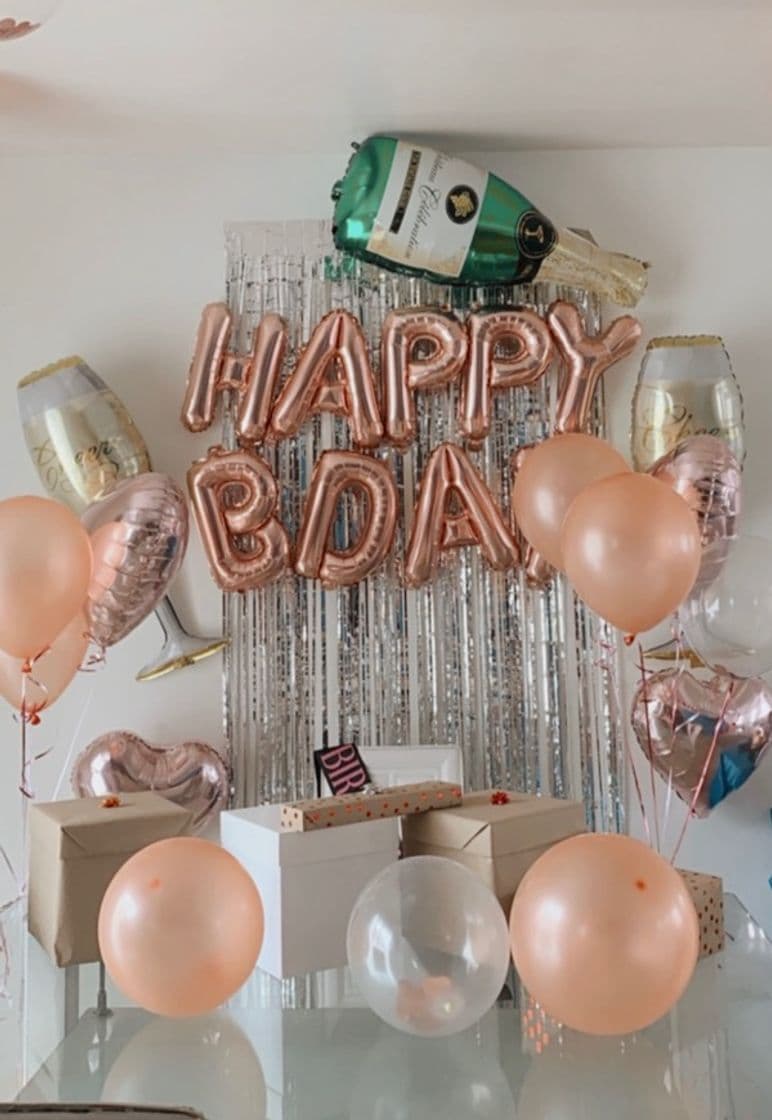 Moda SET/KIT DE GLOBOS Y DECORACIÓN PARA CUMPLEAÑOS ROSE GOLD😍