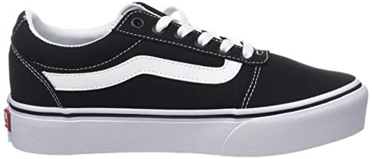 Moda Vans Ward Platform Canvas, Zapatillas Mujer, Negro