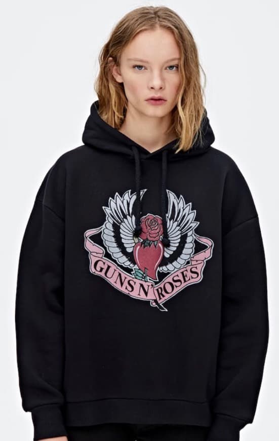 Product Guns N’ Roses heart print hoodie