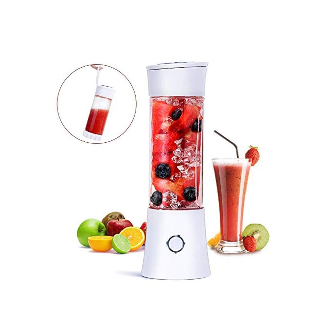 Producto Fityou Licuadora Portátil, Mini Batidora de Vaso con 6 Cuchillas 480ML Juicer