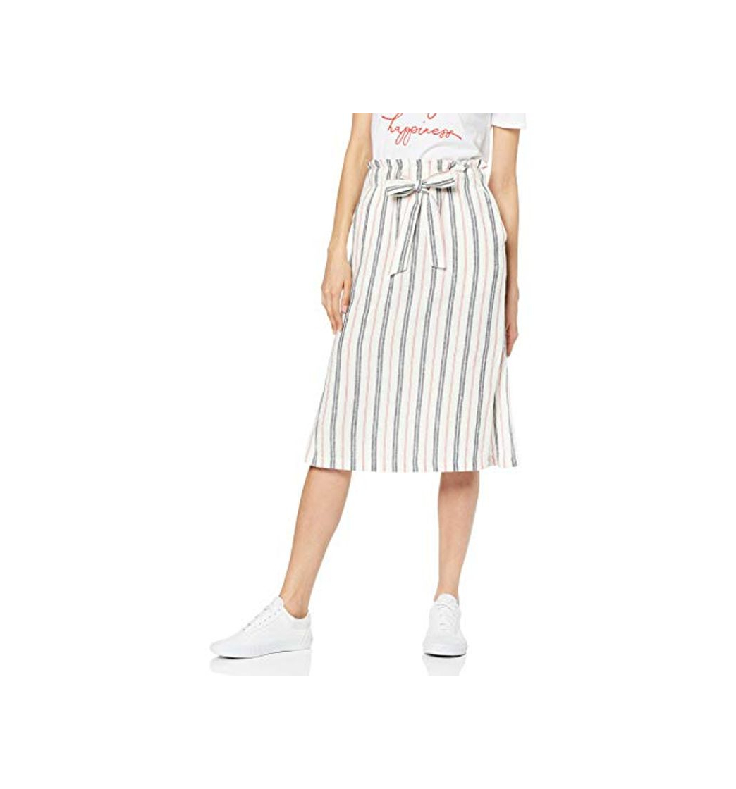 Product Marca Amazon - find. Falda Midi para Verano Mujer, Multicolor