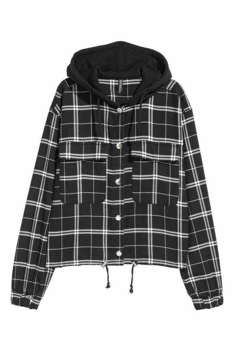 Moda flannel shirt with hood