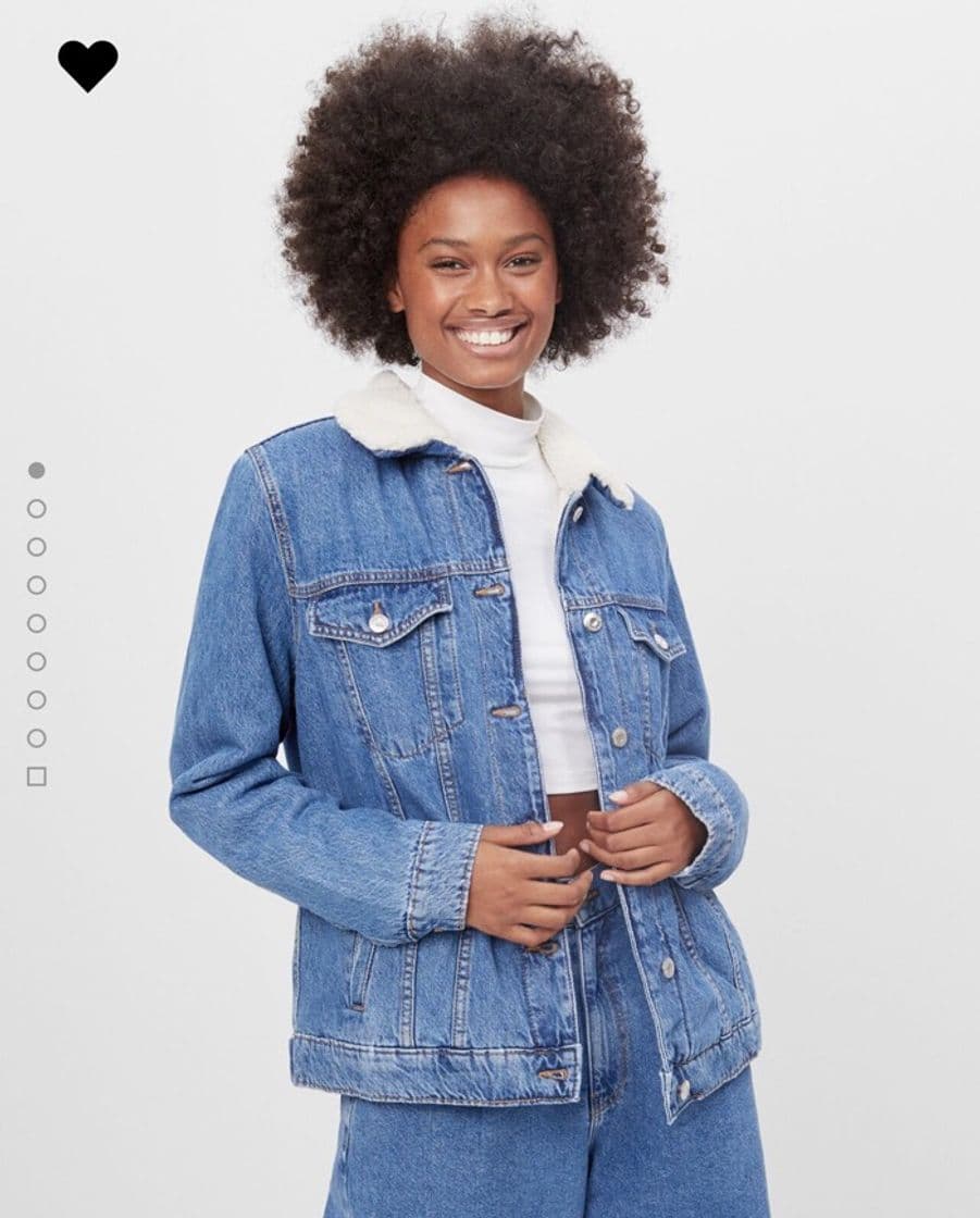 Fashion Cazadora denim borreguito - Mujer | Bershka