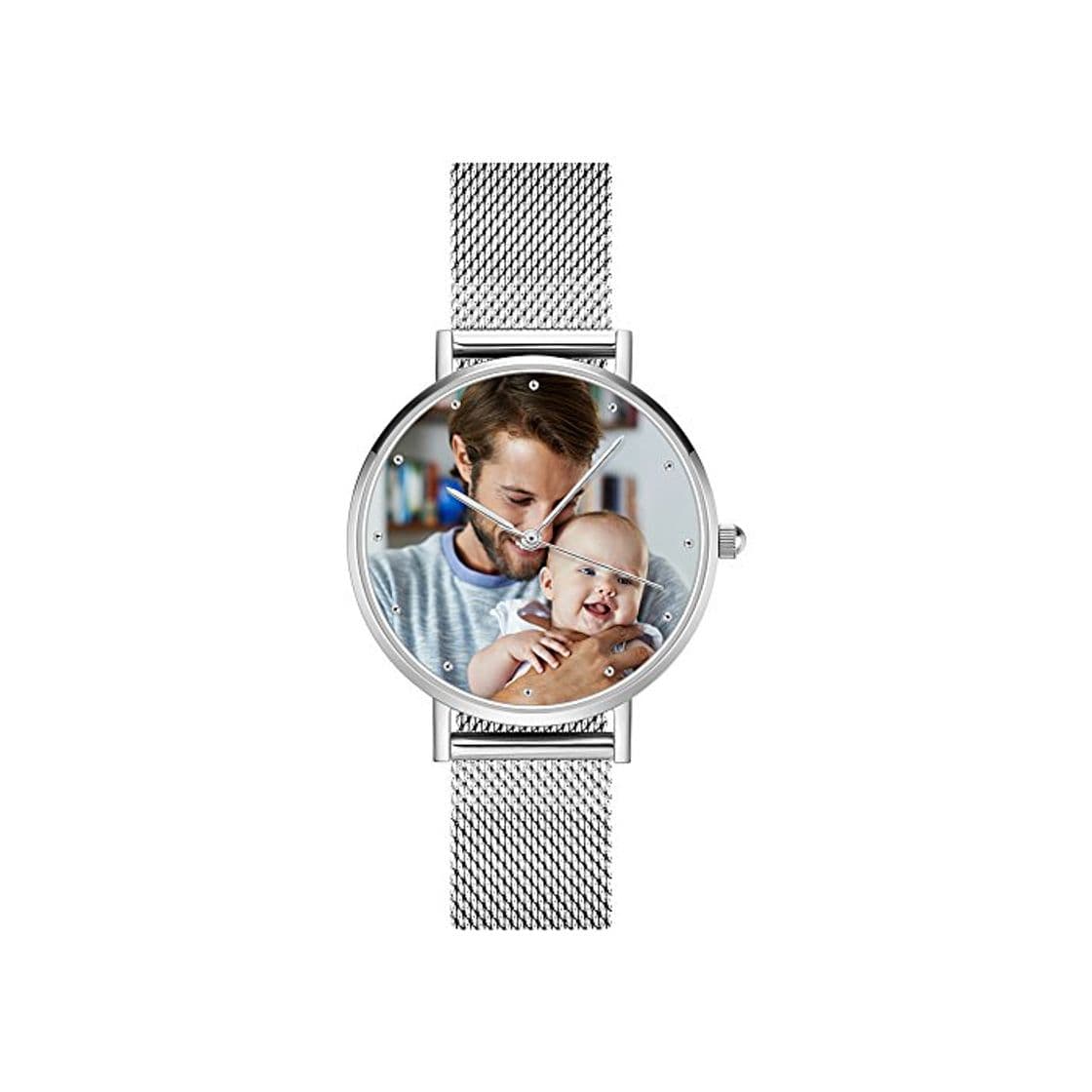 Producto Reloj Personalizados con Foto y Grabado Mensaje con Pulsera de Correa de