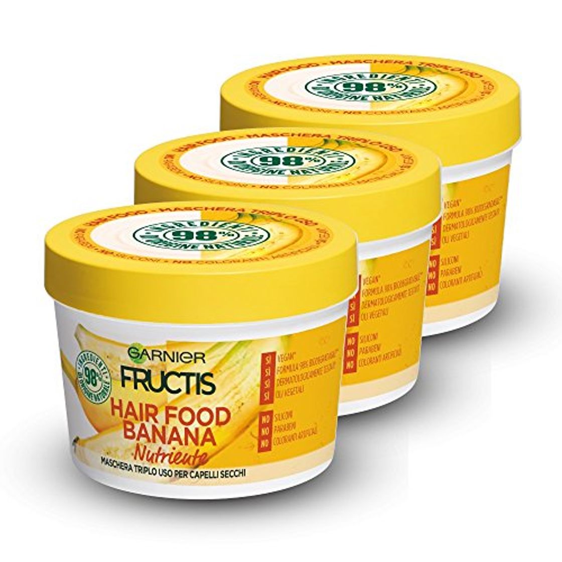 Place FRUCTIS Mascarilla Pelo Comida Banana Nutritivo Jarrón Cuidado de la piel 390