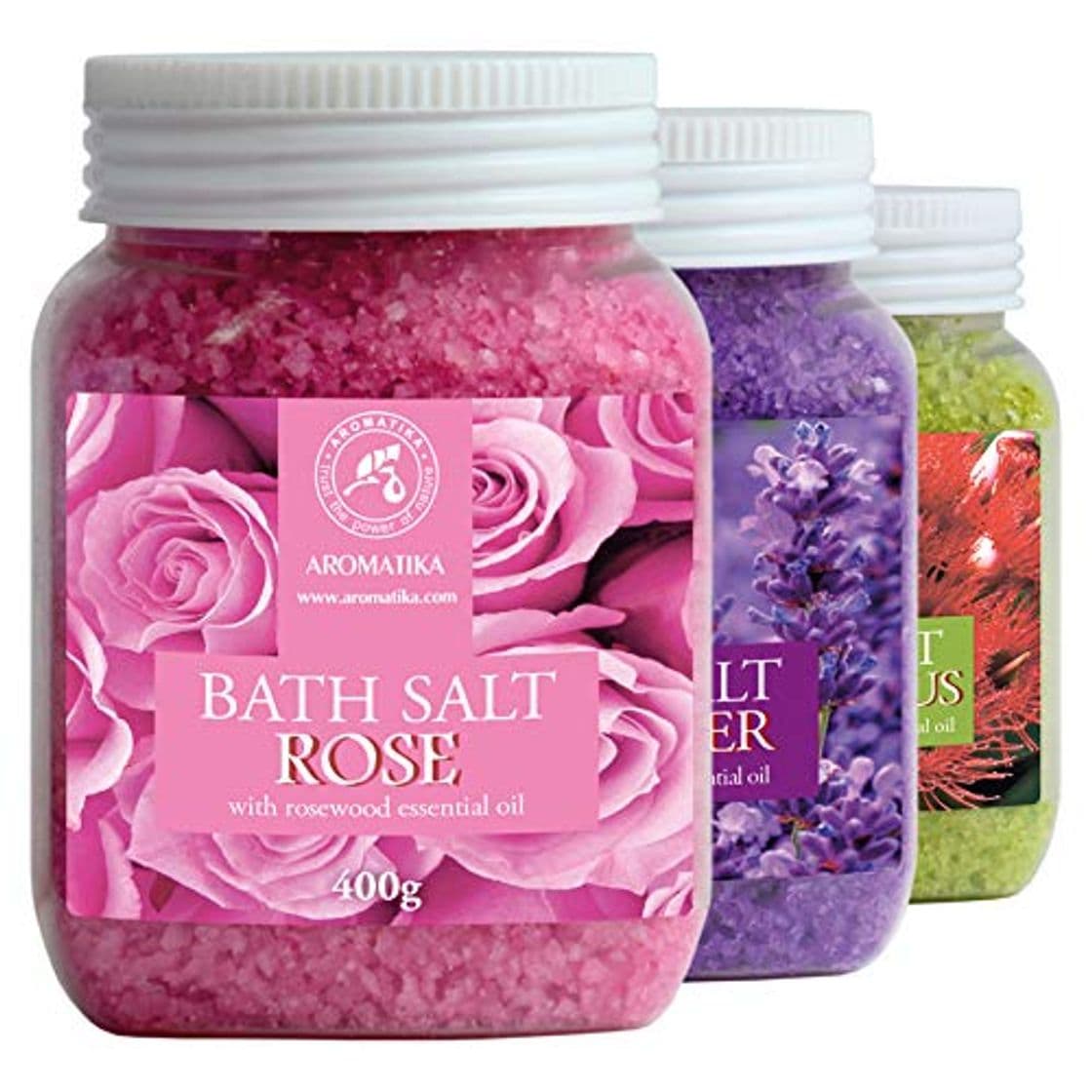 Producto Sales de Baño Set 3x400g con Aceite 100% Natural Lavender