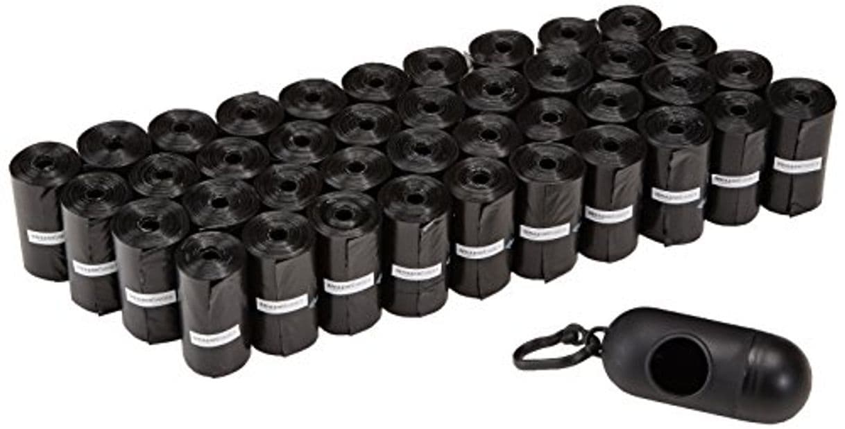 Producto AmazonBasics - Bolsas para excrementos de perro con dispensador y clip para