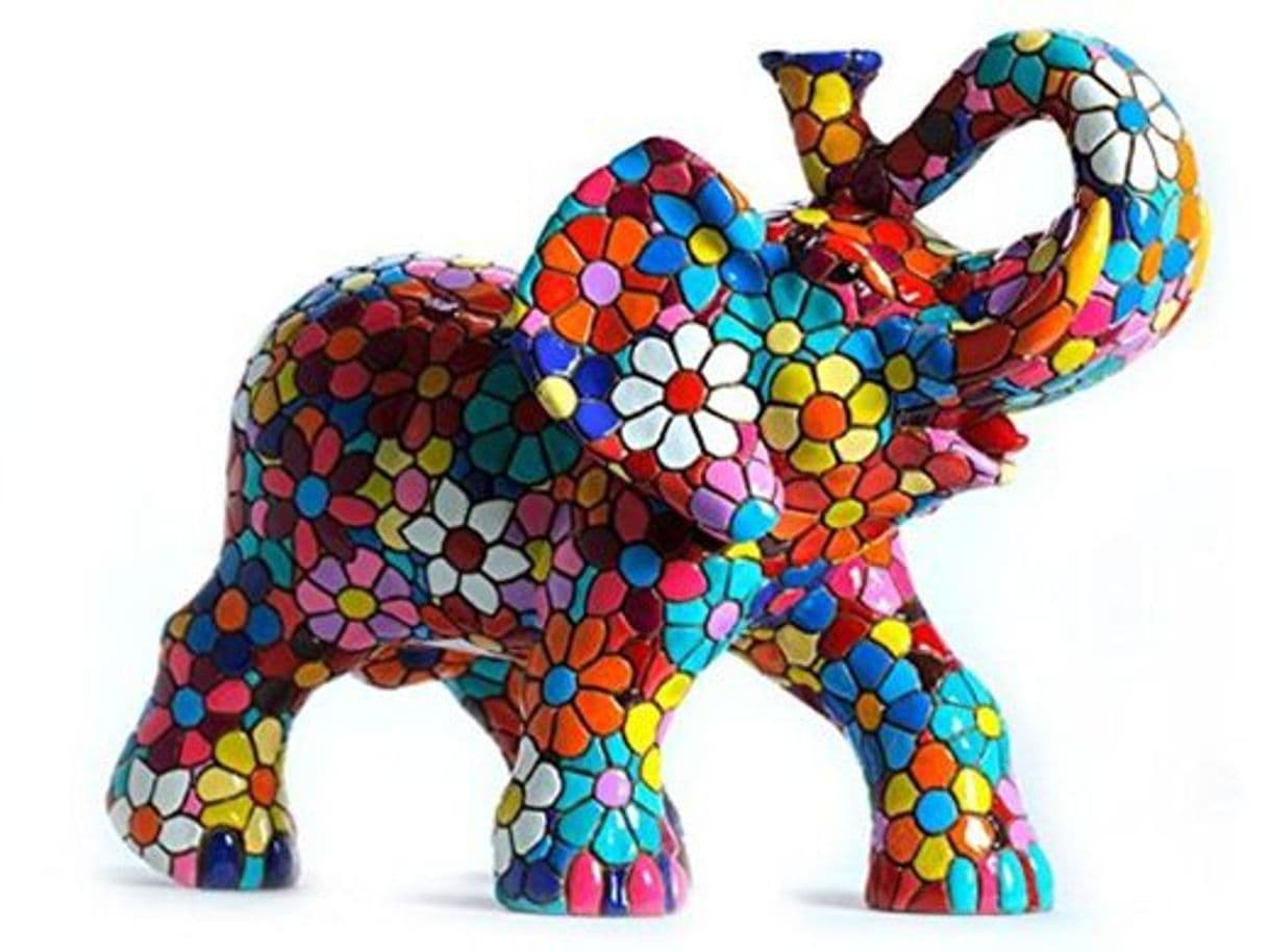 Product Figura Elefante Flores en Mosaico de la Colección Trencadis Antonio Gaudí Figura