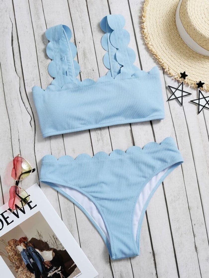 Moda Bikini azul claro