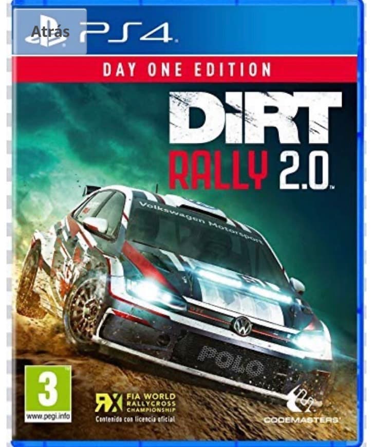 Videojuegos Codemasters - DiRT Rally 2.0 Day One Edition