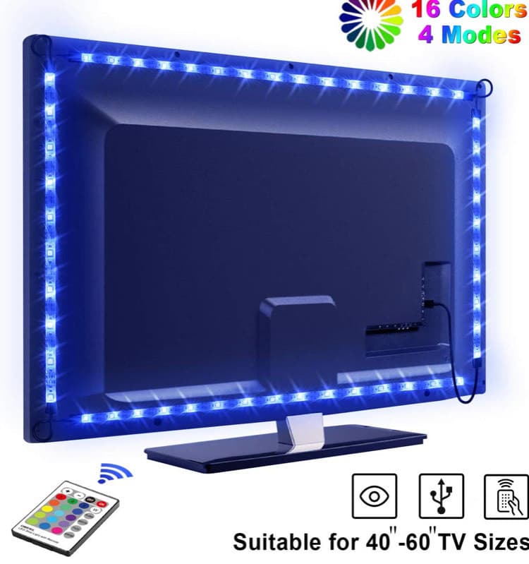 Moda Tira LED TV 2.2M, OMERIL 5050 Tiras LED USB 