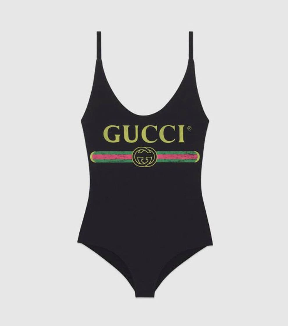 Moda Traje de Baño Brillante con Logo Gucci