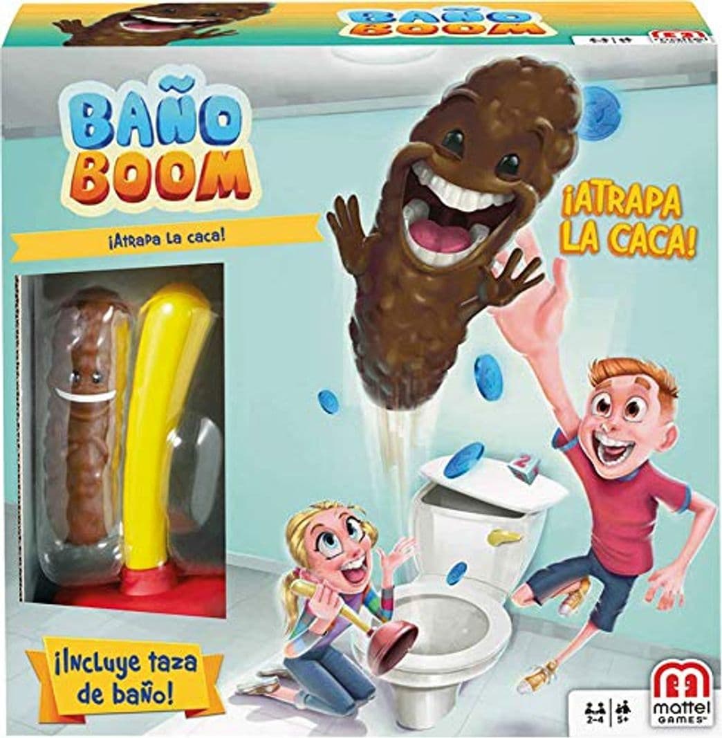 Product Mattel Games Baño Boom, ¡Atrapa la Caca!, juego de mesa infantil