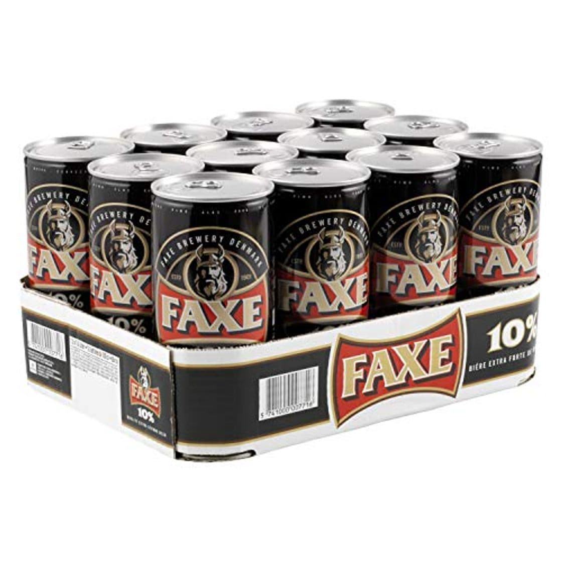 Producto 12 x Faxe stout extra fuerte de lata de Dinamarca 1 litro