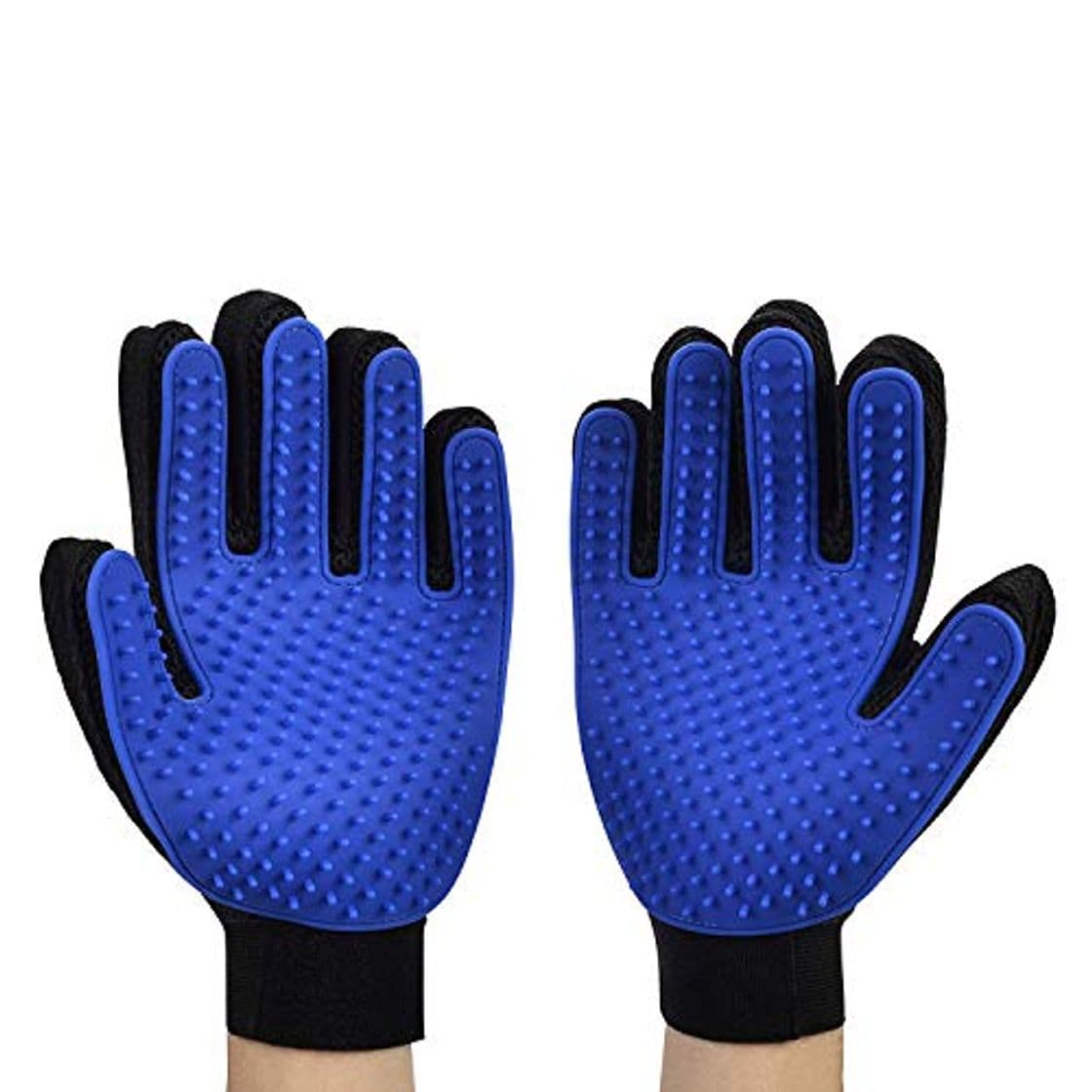 Producto HLZDH 2PCS Guantes de 5 Dedos Manopla Masaje para Perros Mascotas Gatos,