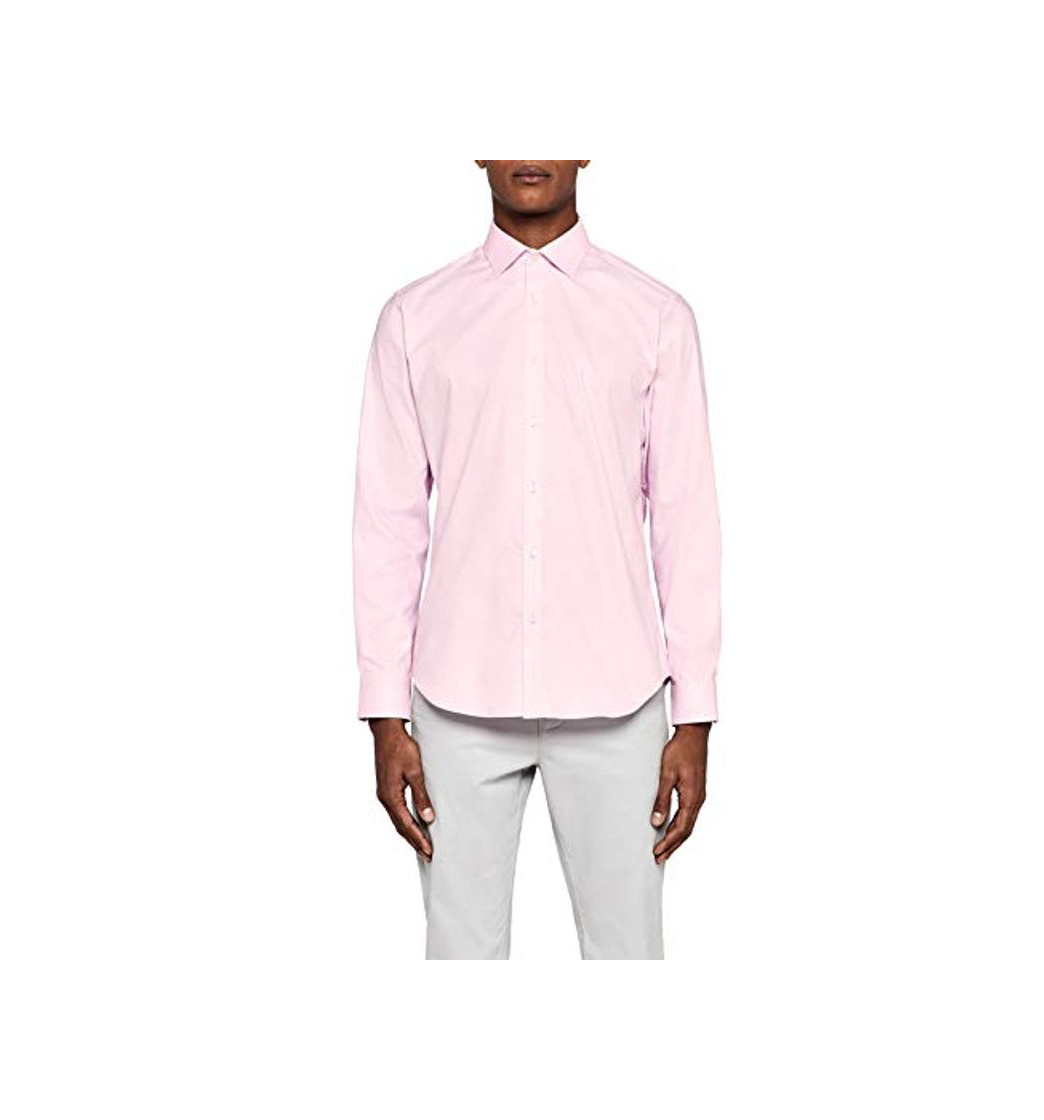 Producto Marca Amazon - MERAKI Camisa de Vestir Regular Fit Estilo Óxford Hombre,