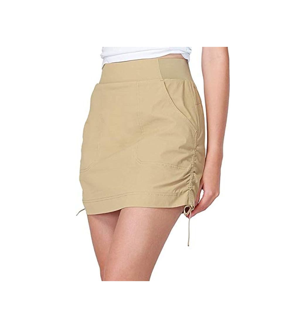 Moda CAMEL CROWN Falda de Mujer Faldas Deportivas Faldas de Tenis Hockey Golf con Pantalones Interiores y Bolsillos para Correr Secado Rápido Cintura Elástica Elegante Falda Casual de Verano Negro Caqui