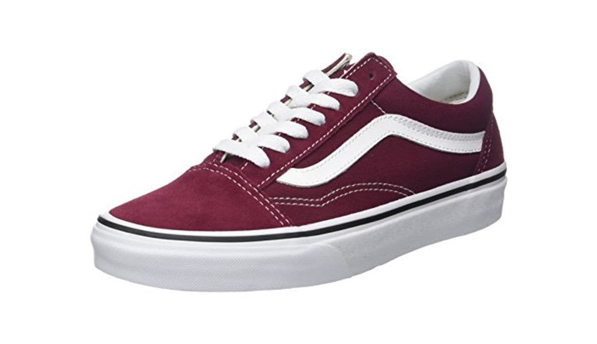 Fashion Vans Old Skool Suede/Canvas, Zapatillas para Mujer, Rojo