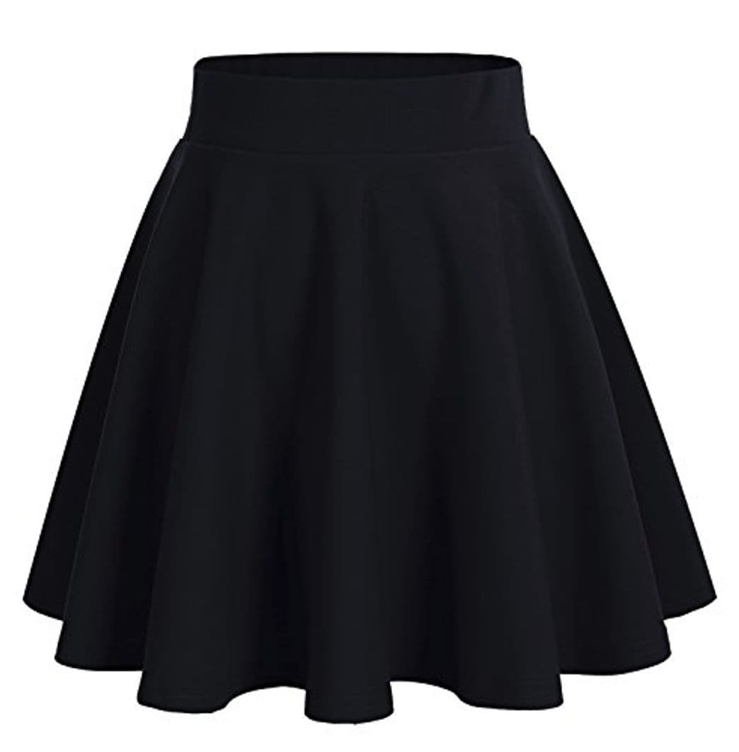 Producto DRESSTELLS Falda Mujer Mini Corto Elástica Plisada Básica Multifuncional Black L