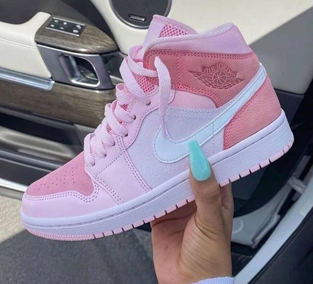 Moda NIKE AIR JORDAN 1 MID DIGITAL PINK