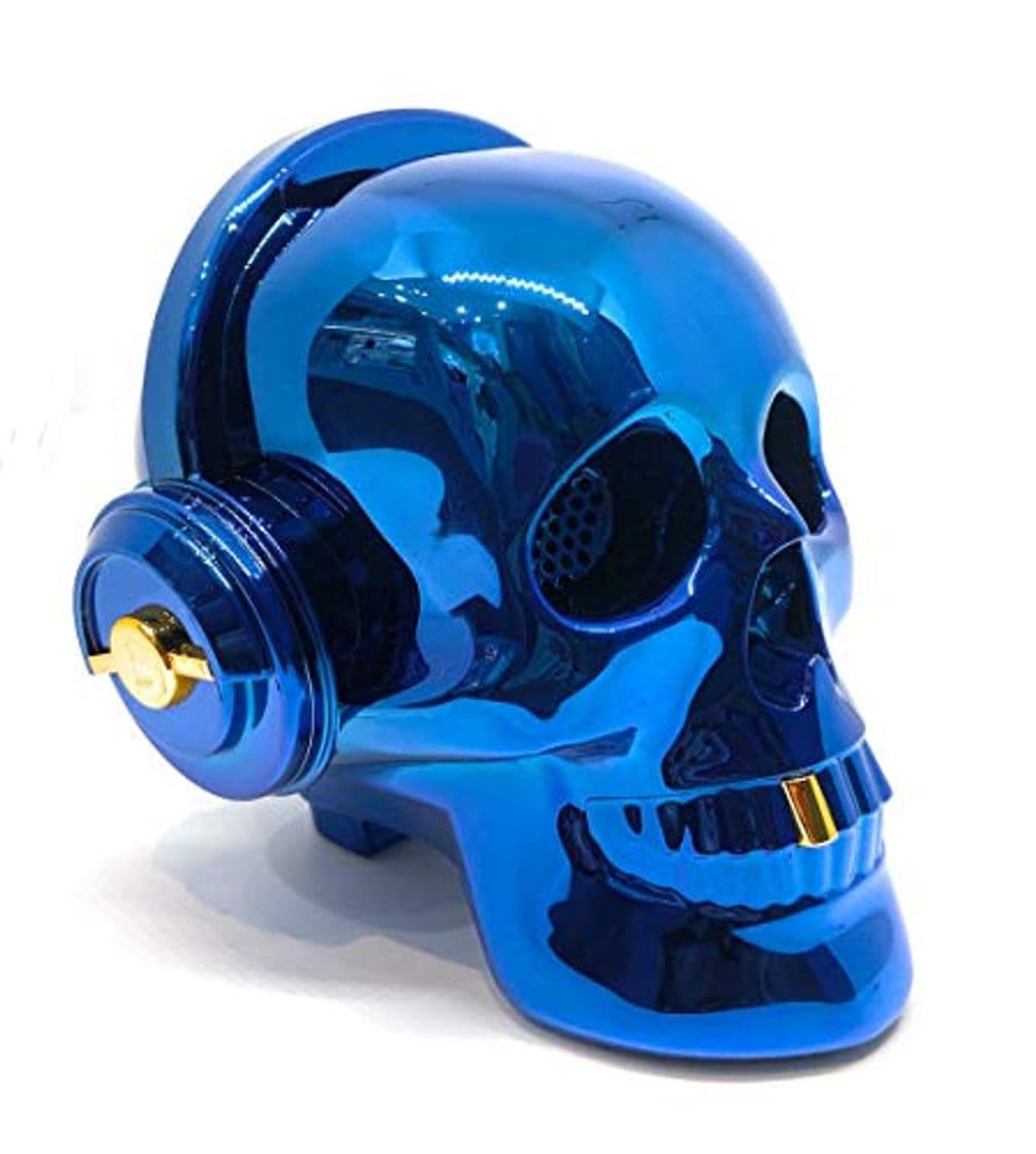 Product Altavoz Calavera Skull Bluetooth portatil, Tarjeta SD, Pendrive USB, Auxiliar, con Soporte